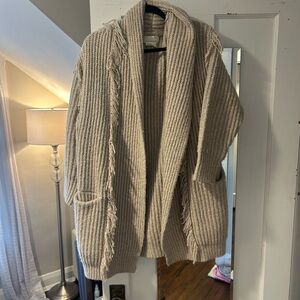 Anthropologie Amanza Fringe Sweater